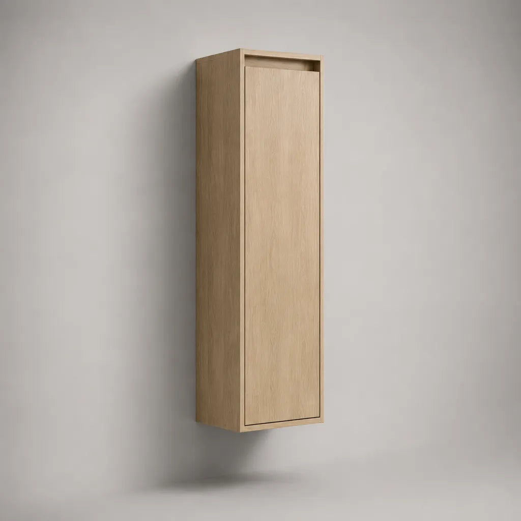 Armadio a colonna MDF, rovere naturale, 120 × 30 × 25 cm, beige chiaro
